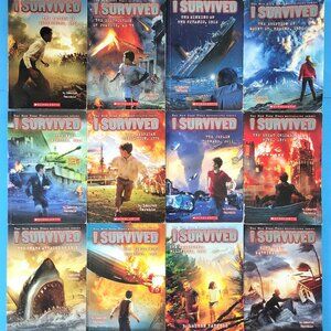 I SURVIVED SCHOLASTIC LOT OF 12 PAPERBACK BOOKS BY LAUREN TARSHIS NO DUPLICATES